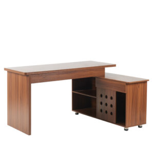 Walnut Home Office L-Shaped Executive Desk