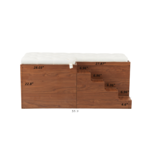 Furniture Style 2 in 1 Dog Crate with Padded Seat