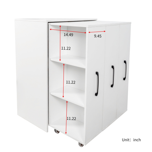 with Three Pulled Out Doors Shelving Cabinet - Image 2