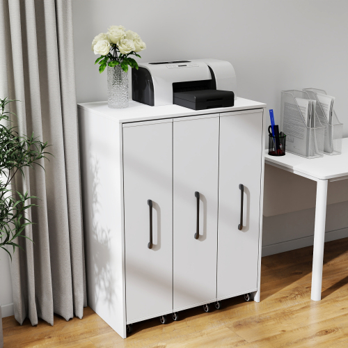 with Three Pulled Out Doors Shelving Cabinet - Image 3