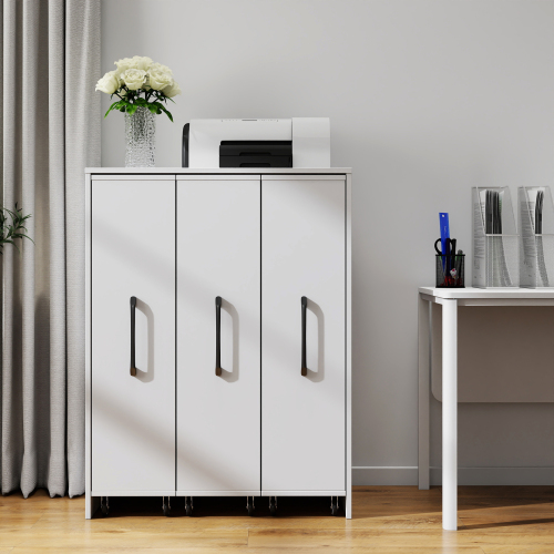 with Three Pulled Out Doors Shelving Cabinet - Image 4