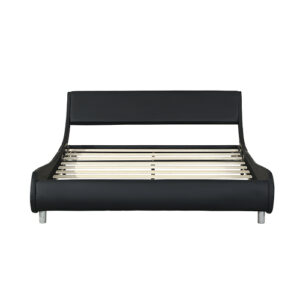 Faux Leather Upholstered Platform Bed Frame