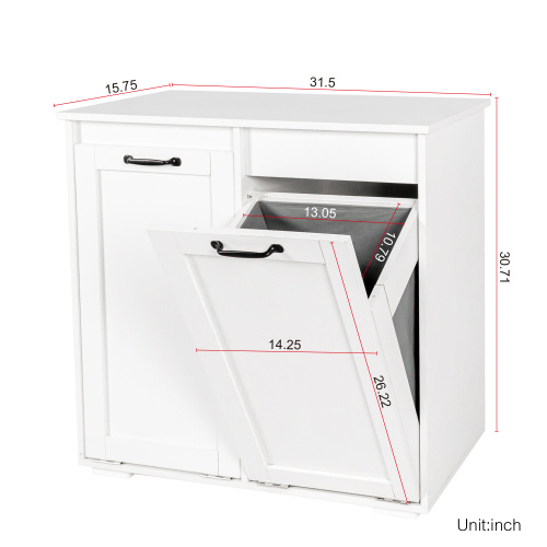 Laundry Cabinet ,with 2 Removable Liner Bags - Image 5