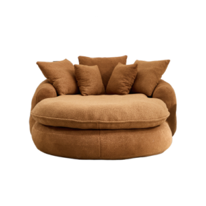 Oversized Oval Upholstered Bean Bag Sofa