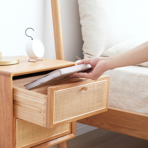 Pure Solid Wood Bedside Cabinet - Image 6