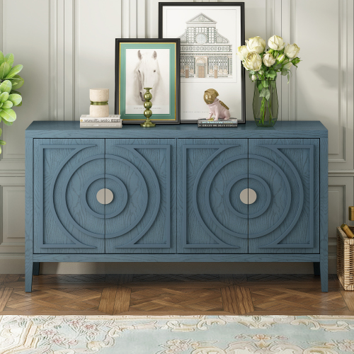 Retro Sideboard door with Circular Groove Design - Image 5