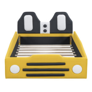 Twin Size Race Car-Shaped Platform Bed with Wheels