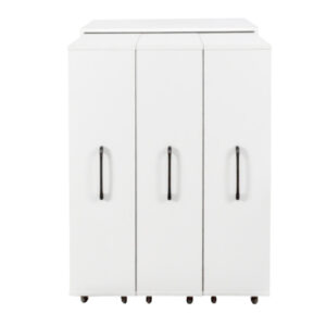 with Three Pulled Out Doors Shelving Cabinet