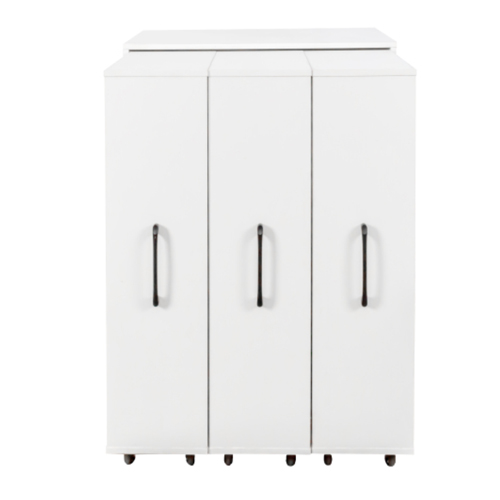 with Three Pulled Out Doors Shelving Cabinet